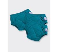 Bambino Mio British Brand (3 Pack) Training Pants for Toddlers Reusable Cloth Potty Pants Training Underwear, 2-3 Years, Teal Green, Baby and Toddler, Boys and Girls with Cross-Stitch