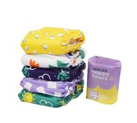 Bambino Mio, Reusable Nappy Set - The Give-it-a-go Bundle, 5 x Nappies, 100 messless Liners, Brave