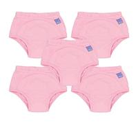 Bambino Mio, Reusable Potty Training Pants for Boys and Girls, 5 Pack (Light Pink, 3+ Years)