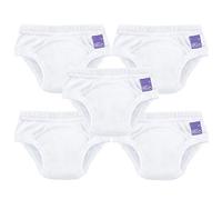 Bambino Mio, Reusable Potty Training Pants for Boys and Girls, 5 Pack (White, 2-3 Years)