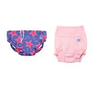 Bambino Mio, Reusable Swim Nappy, Leak-Proof, Stylish and Lightweight, Supernova Star, Medium (6-12 Months) & Splash About Happy Nappy Almond Blossom 3-6 Months
