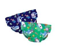 Bambino Mio, Revolutionary Reusable Swim Nappy Pants for Babies and Toddlers, Boys and Girls, Squirt, Pack of 2, 6-12 Months