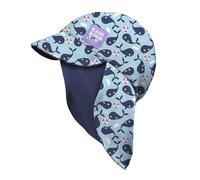 Bambino Mio, UPF 40+ Sun Protection Reversible Swim Hat (Age 0-12 Months) for Baby and Toddler - Blue Whale, for Boys and Girls