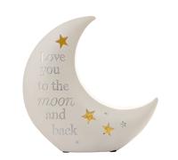Bambino Moon Shaped Resin Night Light "Love you to the Moon"