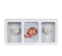 Bambino NEW BABY WHITE PHOTO FRAME & CASTING KIT - TRIPLE