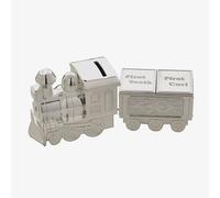 Bambino Silver First Tooth/Curl Train Money Box Gift CG404