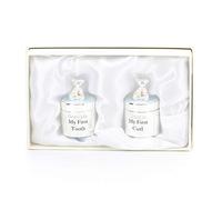 Bambino Silverplated First Tooth & First Curl Box Set - Blue