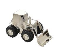 Bambino Silverplated Money Box - Front Loading Digger Silver