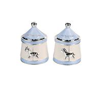 Bambino Silverplated Tooth & Curl Set - Blue Carousel Blue