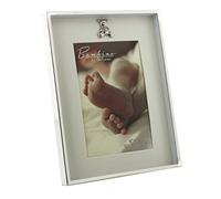 Bambino Thin Silver Plated Border Frame Teddy Icon 4" x 6"