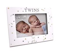 Bambino Twins Photo Frame With Raised Teddy Icon Resin Mould