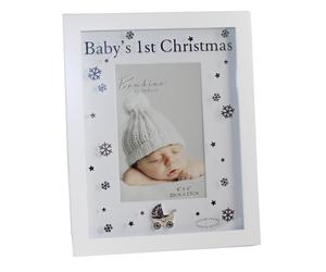 Bambino Unisex Babys 1st Christmas White Photo Frame - CG1100