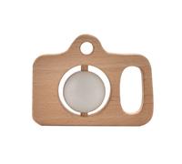 Bambino Wood & Silicone Camera Teether Natural