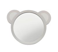 Bambino Wooden Teddy Head Acrylic Mirror Grey 29cm height