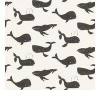 Bambino Xviii Whales Wallpaper Black Rasch 531503