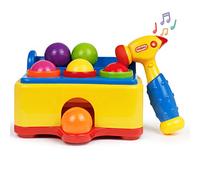 Bambiya Pound a Ball Toy for Toddlers 1-3 Year Old - Babies Play with Toy Hammer & 6 Balls Bring Hours of Fun and Develop Fine Motor Skills