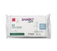 Bambo Nature Aqua Wet Wipes, 1 Pack (52 Wipes), 99% Water, Sensitive Skin Safe,