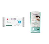 Bambo Nature Aqua Wet Wipes, 1 Pack of 52 Wipes, 99% Water, Sensitive Skin Safe, Extra Soft, Fragrance Free + Disposable Changing Mats, Size 60x60 cm, Pack of 10, Absorbency of 1000 ml