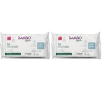 Bambo Nature Aqua Wet Wipes, 2 Pack (52 Wipes), 99% Water, Sensitive Skin Safe, Extra Soft Baby Wipes with 100% Veocel Viscose, Irritation Free for Delicate Skin, Fragrance Free, Ideal for Daily Use