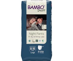 Bambo Nature Dreamy Night Pants Nappies, (Children Aged 8-15, 35-50kg), 10PK Pull Up Pants, Eco Nappies Keep Beds Dry All Night, Pull Ups Training Nappy, Secure, Comfortable, Potty Training