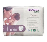 Bambo Nature Premium Eco-Friendly Baby Diapers, Size 1 (4-9 Lbs), 36 Count