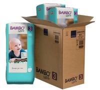 Bambo Nature Premium Eco Nappies, Eco-Labelled Sustainable Nappies, Enhanced Leakage Protection, Secure & Comfortable Baby Nappies, Secure & Comfortable - Size 3 Nappies (9-18lb/4-8kg), Midi, 156PK