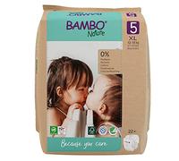 Bambo Nature Premium Eco Nappies, Size 5 (27-40lb/12-18kg), Junior, 22PK, Eco-Labelled Sustainable Nappies, Enhanced Leakage Protection, Secure and Comfortable Baby Nappy