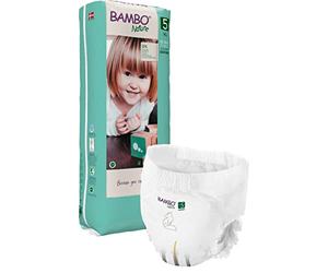 Bambo Nature Premium Eco Nappy Pull-Up Pants, Junior Size 5 (27-40lb/12-18kg) Tall Pack of 38