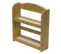 Bamboo 2-Tier Spice Rack Holds 10 Jars