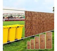 Bamboo 4x16.4ft - Decorative Outdoor Fence Roller for Garden Backyard Patio & Balconies - & Stylish Bamboo Curtain 1.75x2m/5.7x6.5ft