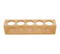 Bamboo 5 Hole Essential Oil Bottle Rack Beige Decorative