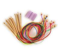 Bamboo Afghan Tunisian Crochet Hooks Set of 12-3mm-10mm with Handy Emery Board Matchbook