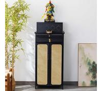Bamboo Altar Cabinet for Home Worship, Large Meditation Table with Drawer, Storage for Prayers and Buddhist Practices, Ideal for Temple and Business Use