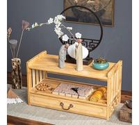 Bamboo Altar Table - 3-Tier Storage for Spiritual Puja, Meditation, and Living Room Decor