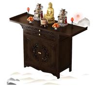 Bamboo Altar Table for Meditation, Buddha Altar Shelf, Pooja Cabinet, Personal Shrine Stand, Offering Table, 31.5in
