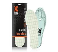 Bamboo & Alum Fresh Pro | Insoles for Shoes - Cut-to-Size Active Carbon Bamboo with Odour Control & Arch Support | Comfort Orthotic Insoles with Latex Foam | Sizes 36-46 | Worker Walker
