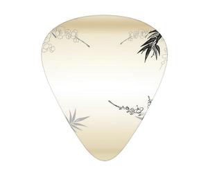 Bamboo And Cherry Blossoms Tree Zen 12-Pack Guitar Picks Set â€“ Unique Single-Sided Printed Picks With Abs Material For Acoustic, Electric Guitars & Ukuleles