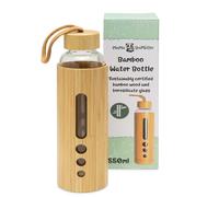 Bamboo and Glass Water Bottle 550ml