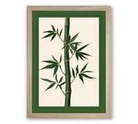 Bamboo Ascendant Botanical Framed Wall Art Print A3 (42×29.7cm) Oak, Wall Decor for Living Room, Bedroom, Office & Home, Ready to Hang, Art Gift