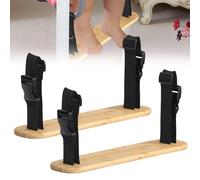 Bamboo Baby Footrest Compatible with Fast Table Chair 40x9.7x1.3cm Adjustable Foot Rest for Hook On Highchair Sturdy Foot Rest Fit for Clip on Table Chair with Tray(2pcs)