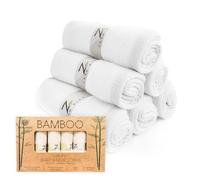 Bamboo Baby Wash Cloths for Newborn - 6-Pack Ultra Soft Face Cloth Pack, Gentle & Absorbent Burp Cloths, Bamboo Baby Face Cloths 25x25cm