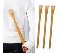 Bamboo Back Scratcher Aid Stick Scratching Massage Roller Long Wooden Body Itch, New Upgrade Backscratchers Massagers Tool for Help for The Elderly, Scratcher Stick (3 Pcs)
