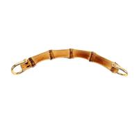 Bamboo Bag Handles for Handbag Making, Clip on Joint Design, DIY Craft | Natural Fresh Appearance, Vintage Style, Easy Handle Swap for Crafters Repairing Coin Purses and Crochet Handbags