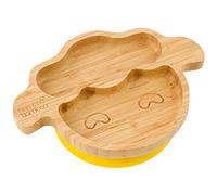 bamboo bamboo ® Baby Plate- Kids and Toddler Suction Cup Bamboo Plate for Babies | Non-Toxic | Cool to The Touch | Ideal for Baby-Led Weaning (Lamb, Yellow)