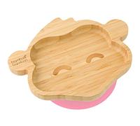 bamboo bamboo ® Baby Plate- Kids and Toddler Suction Cup Bamboo Plate for Babies | Non-Toxic | Cool to The Touch | Ideal for Baby-Led Weaning (Monkey, Pink)