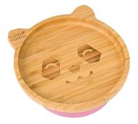 bamboo bamboo Baby Suction Plate for Feeding & Weaning - Eco-Friendly Bamboo Toddler Plate with Secure Suction Base (Panda, Pink, from 6 Months)