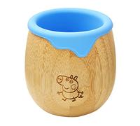 bamboo bamboo X Peppa Pig Baby and Dinky Toddler Cup, George Pig Bamboo Sippy Cup for Toddlers, with Silicone Drip Rim for Teeth and Gum Protection, 150ml Capacity (George Pig, Blue)