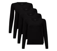 Bamboo basics Ladies, 4er Pack - Lara Long Sleeve, Vest, Crew Neck
