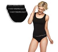 Bamboo Basics - Women's Bamboo Briefs with Soft Waistband - Yara - 3 Pack - Non-Irritating Stitching and Labels - Breathable - Black