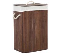 Bamboo Basket with Lid Dark Wood KOMARI